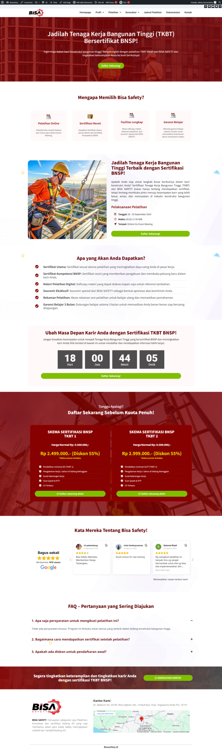 Landingpage Tenaga Kerja Bangunan Tinggi by Dar Space